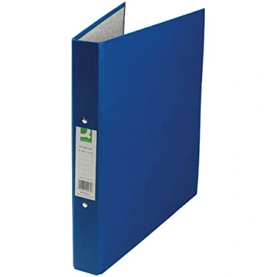 Image of Q Connect 2 Ring Binder A4 25mm Paper Over Board Blue (Pack of 10) KF20035