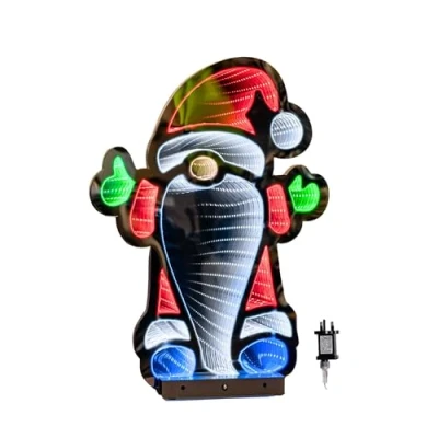 Image of 40cm Infinity Christmas Santa with Metal Base and Multi Coloured LEDs