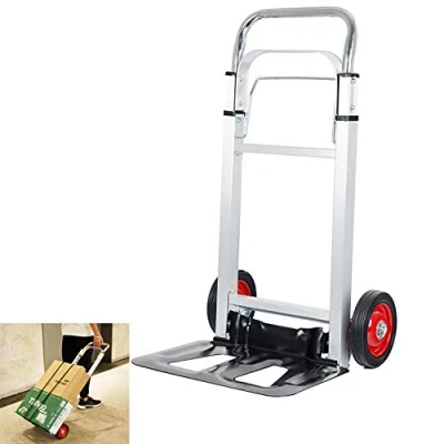 Image of Xample® Heavy Duty Aluminium 90kg Folding Foldable Hand Sack Truck Barrow Cart Trolley Industrial Warehouse Truck,
