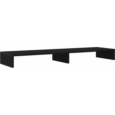 Image of vidaXL Monitor Stand Black Oak 100x27x10 cm Engineered Wood