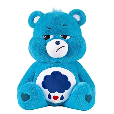 Image of Care Bears 60cm Jumbo Plush Grumpy, Collectible Cute Soft Toy, Cuddly Toy for Boys and Girls, Large Teddy Plushy Children Ages 4 5 6 7 +, Blue