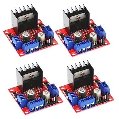 Image of 4 pcs L298N Motor Drive Controller Board Module Dual H Bridge DC Stepper for Arduino