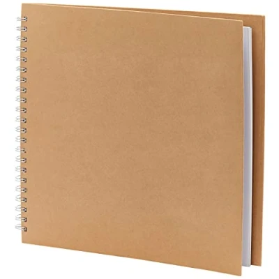 Image of RAYHER HOBBY Spiral Bound Scrapbook with Plain White Paper Pages, Hardcover Memory Book, Square Album in the size 30x30cm, 30 Coated 8168800