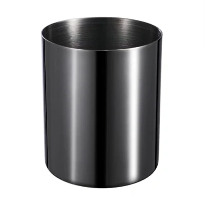 Image of Black Pencil Holder for Desk, Stainless Steel Cup, Pen Pot, Vases Flower Makeup Brush Holder, Desktop Accessory Stationery Organizer