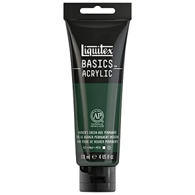 Image of Liquitex Basics Acrylic, 118 ml Tube Hookers Green Permanent Hue