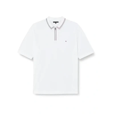 Image of Tommy Hilfiger ZIP Plackt Tipng Polo shirt, Men&#039;s, Size: 5XL, White