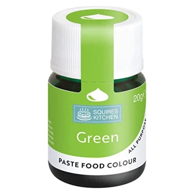 Image of Squires Kitchen Green Food Colouring Paste, Concentrated Colour for Use with Sugarpaste, Icing, Fondant, Modelling Pastes, Buttercream, Royal Cake Mixes and More 20g