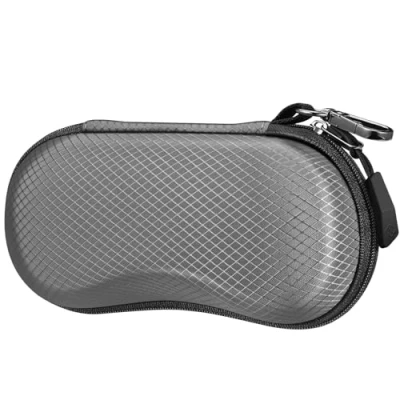 Image of Fintie Sunglasses Case, Hard EVA Shell Shockproof Sport Glasses Case with Metal Carabiner Travel Zipper Eyeglasses Dark Grey, One size