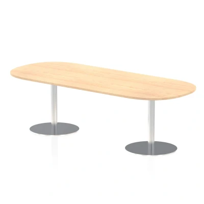 Image of Italia 2400mm Poseur Boardroom Table Maple Top 725mm High Leg