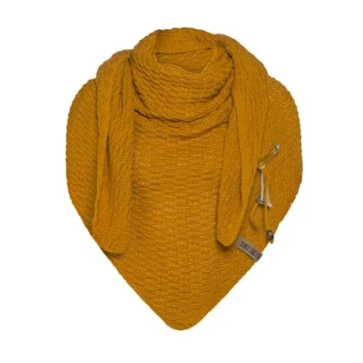 Image of Knit Factory Jaida Triangle Scarf Ochre 190x85 cm