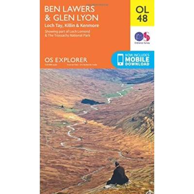 Image of Explorer Active OL48 Ben Lawers &amp; Glen Lyon Map With Digital Version