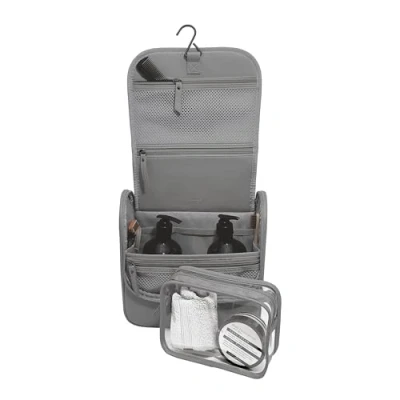 Image of Stackers Slate Grey Hanging Wash Bag