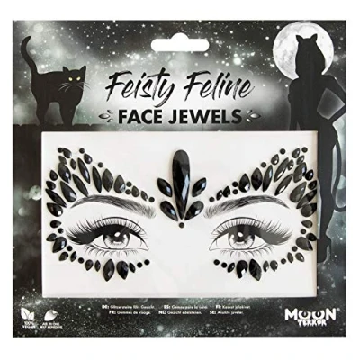Image of Face Jewels by Moon Terror Feisty Feline Festival Body Gems, SFX Make up, Crystal up Eye Glitter Stickers, Temporary Tattoo Jewels, Special Effects