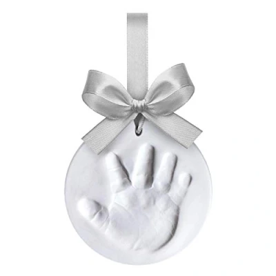 Image of Dooky Baby Handprint Gift Happy Hands Ornament kit Personalised Footprint&amp; Clay Footprint Non Toxic Memory Box