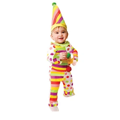 Image of Dress Up America Sweet Dots N&#039; Stripes Infant Clown Costume