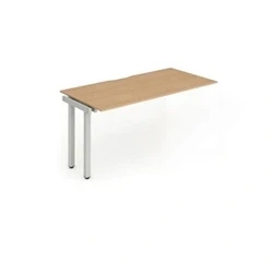 Image of Evolve Single Ext Kit Silver Frame Bench Desk 1200 Beech BE338