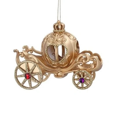 Image of Gisela Graham Gold Cinderella Coach Christmas Decoration