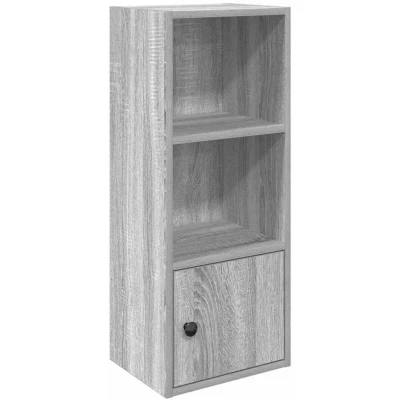 Image of vidaXL Bookcase Grey Sonoma Engineered Wood 31x24x77 cm Shelving Unit for Living Room/Office