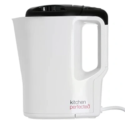 Image of Masterpart Cream/Black 0.9Ltr 1000w Lightweight Corded Travel Kettle