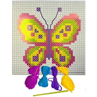 Image of Orbitron Embroidery Cross Stitch Kit Set for Beginners Handmade DIY Craft (Butterfly)
