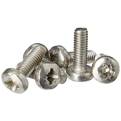 Image of AHC 5053440615636 Machine Screws/Bolts A2 Stainless Steel Pozi Pan Head Mch Screw M4 4mm x 12mm (Pack of 100),Silver