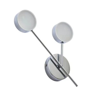 Image of Edessa 4000k LED 2 Arm Bathroom Wall Lamp Chrome IP44