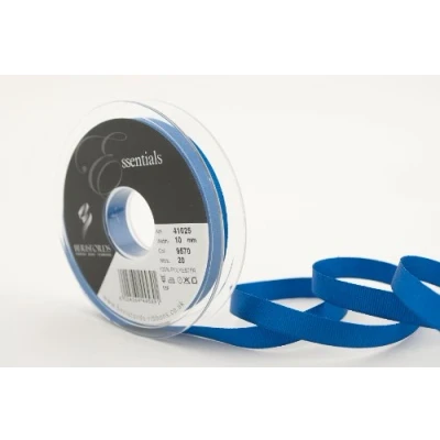Image of Berisfords 41025 20 m x 10 mm Polyester Grosgrain Ribbon, Royal
