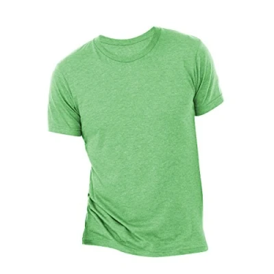 Image of Canvas Mens Triblend Crew Neck Plain Short Sleeve T Shirt (2XL) (Grass Green Triblend)