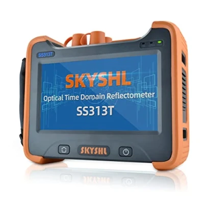 Image of SKYSHL 1310nm/32dB and 1550nm/30dB SM Fiber OTDR Testing with OPM+OLS+VFL+Event Map+7inch Touch Screen Optical Time Domain Reflectometer Tester Fits APC&amp;UPC SC+FC+ST+LC Connector SS313T 2A1