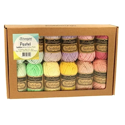 Image of Scheepjes Pastel Softfun Colour Pack 12 x 20 Grams (1 Box)