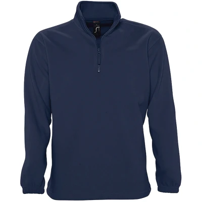 Image of SOLS Ness Unisex Zip Neck Anti Pill Fleece Top (Navy) Size Large