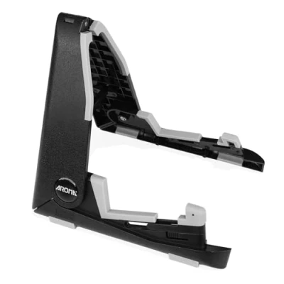 Image of AROMA Folding Ukulele Stand with Non Slip Base Adjustable Classic A Frame Holder for Small Instruments Like Violin Mandolin