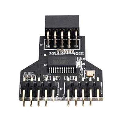 Image of cablecc U2 074 Motherboard 9pin USB 2.0 Header 1 to 2 Female Extension HUB Connector Adapter Port Multilier