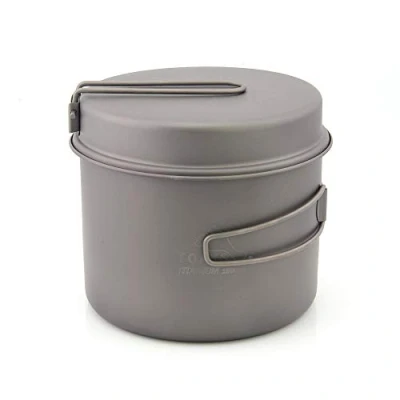 Image of TOAKS Cookware Set Ultralight Titanium Pot Frying Pan Outdoor Camping Bowl Cup Picnic 1100ml, 1300ml, 1350ml, 1600ml (1600ml)