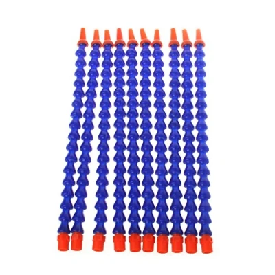 Image of 10 Pcs Plastic Flexible Water Oil Coolant Pipe Hose 1/4PT Adjustable Round Nozzle