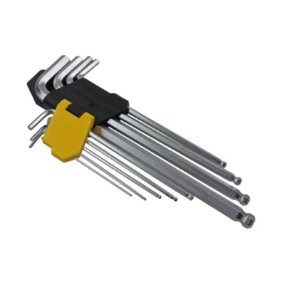 Image of US PRO 9pc Extra Long Ball Point Hex Allen Key Set 1.5mm 10mm Metric New 2234