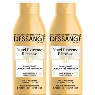 Image of Dessange Nutri Extrême Richesse Concentrated Nutrition Shampoo for Dry, Very Dry or Dull Hair 250 ml Set of 2