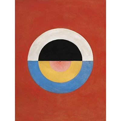 Image of Wee Blue Coo Hilma Af Klint Svanen Abstract Circles Painting Art Print Poster Wall Decor 12X16 Inch