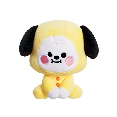 Image of AURORA BT21 Official Merchandise, Baby CHIMMY Sitting Doll 5In, Soft Toy, Yellow