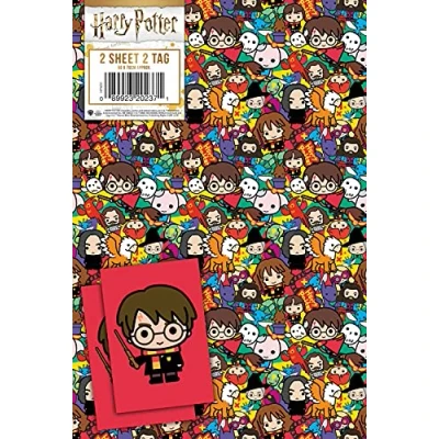 Image of Harry Potter Gift Wrapping Paper Two Sheet Tag