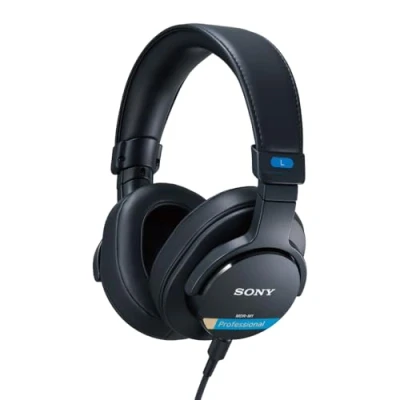 Image of Sony MDR M1 Studio Closed Back Headphones Wired, Ultra Wideband Playback (5Hz 80kHz), Ideal for Recording &amp; Mixing, Lightweight Design (216g), Includes 2 Detachable Cables, Black