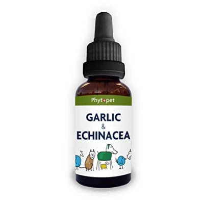 Image of Phytopet Garlic &amp; Echinacea 30ml 100% Natural Herbal Remedy Powerful Anti Viral, Fungal and Bacterial actions For Dogs, Cats, Birds Small Mammals