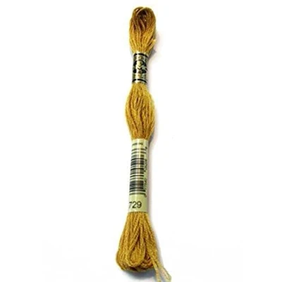 Image of DMC 6 Strand Embroidery Cotton, Medium Old Gold, 8.7 Yards