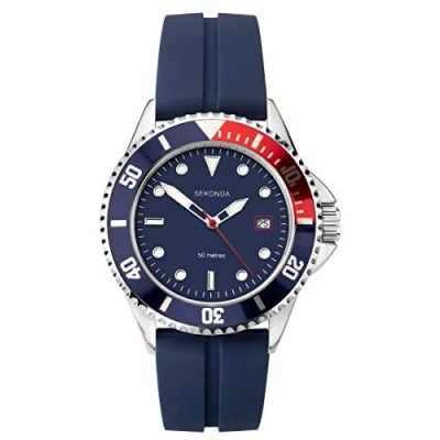 Image of Sekonda Men&#039;s Sports Watch, Blue Dial, Strap, Strap