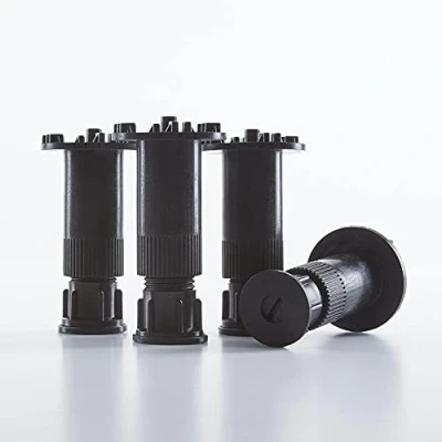 Image of Milano Lithic Black Shower Tray Feet Pack of 8