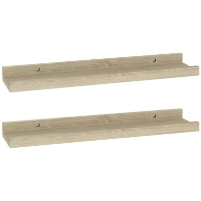Image of vidaXL Wall Shelves 2 pcs Sonoma Oak 40x9x3 cm