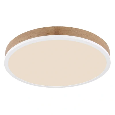 Image of Globo LED ceiling lamp Doro Ø 45 cm wood dark/white