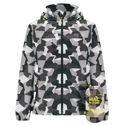 Image of Mac in a Sac Origin II Waterproof Packable Jacket for Men &amp; Women White Camo XXL