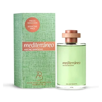 Image of Banderas Perfume Mediterráneo, Eau de Toilette for Men Fresh, Energetic and Bright Fragance Green Citrus Bergamot Notes Ideal Day Wear 200 ml