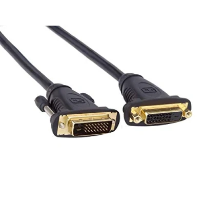 Image of PremiumCord DVI Extension Cable 3 m, Dual Link, D (24+1) Female to Male, Digital, Full HD 1080P 60Hz, Colour Black, kpdvimf3, m